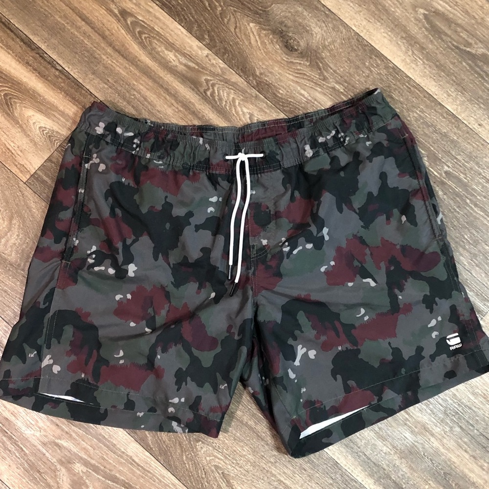 G Star Raw Mens Swim Shorts XL camo